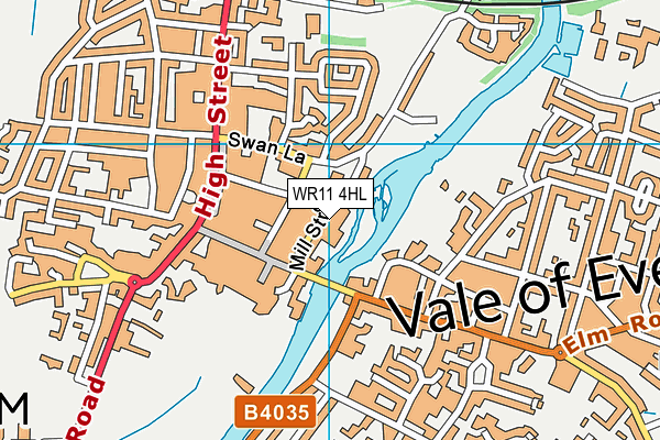 WR11 4HL map - OS VectorMap District (Ordnance Survey)