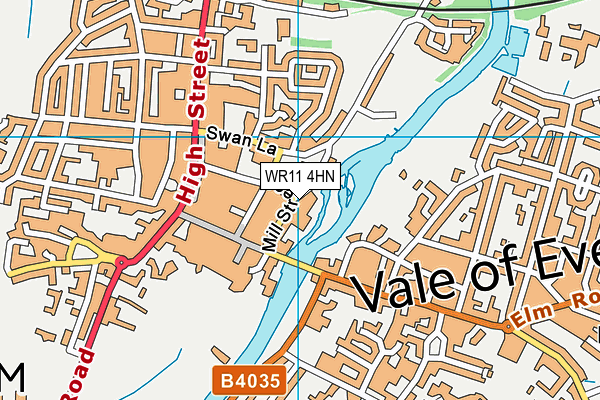 WR11 4HN map - OS VectorMap District (Ordnance Survey)