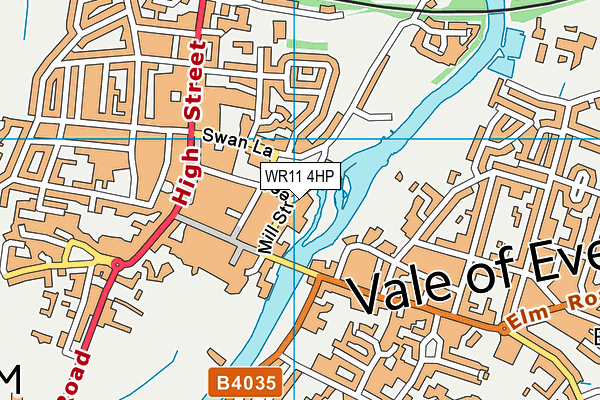 WR11 4HP map - OS VectorMap District (Ordnance Survey)