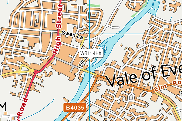 WR11 4HX map - OS VectorMap District (Ordnance Survey)