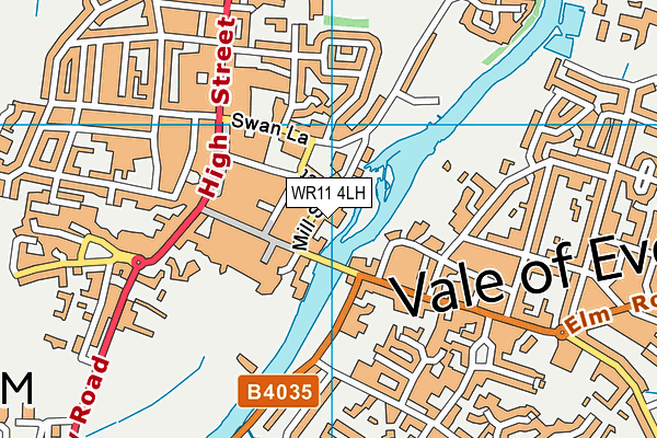 WR11 4LH map - OS VectorMap District (Ordnance Survey)