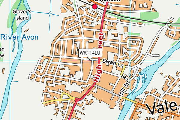 WR11 4LU map - OS VectorMap District (Ordnance Survey)