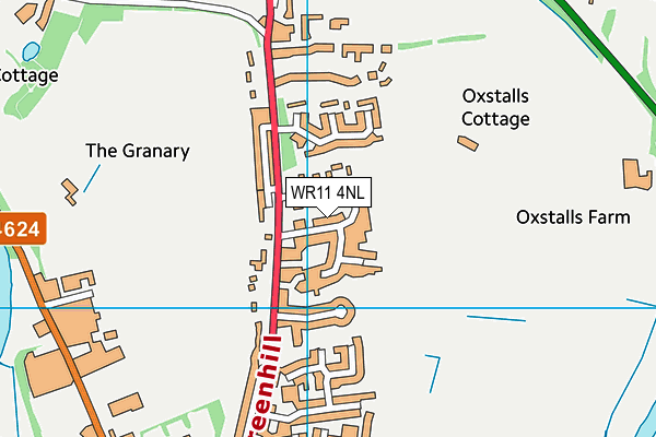 WR11 4NL map - OS VectorMap District (Ordnance Survey)