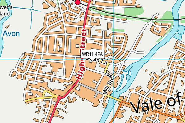 WR11 4PA map - OS VectorMap District (Ordnance Survey)