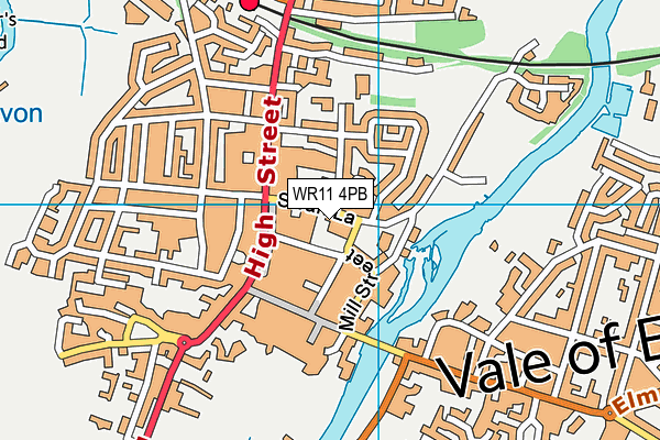WR11 4PB map - OS VectorMap District (Ordnance Survey)
