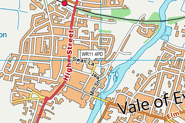 WR11 4PD map - OS VectorMap District (Ordnance Survey)