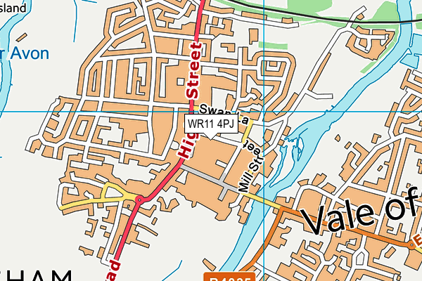 WR11 4PJ map - OS VectorMap District (Ordnance Survey)