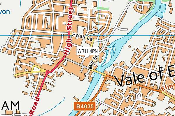 WR11 4PN map - OS VectorMap District (Ordnance Survey)