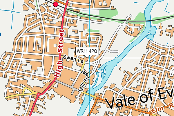 WR11 4PQ map - OS VectorMap District (Ordnance Survey)