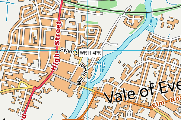 WR11 4PR map - OS VectorMap District (Ordnance Survey)