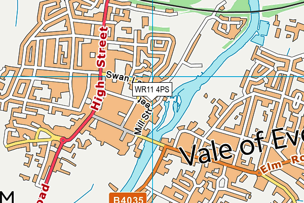 WR11 4PS map - OS VectorMap District (Ordnance Survey)