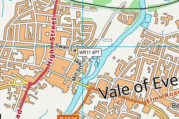 WR11 4PT map - OS VectorMap District (Ordnance Survey)