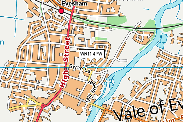 WR11 4PW map - OS VectorMap District (Ordnance Survey)