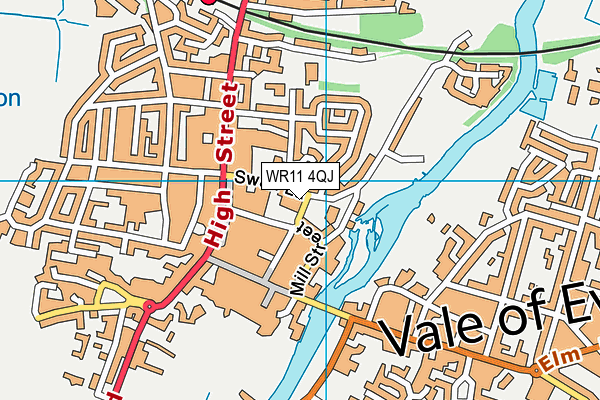WR11 4QJ map - OS VectorMap District (Ordnance Survey)