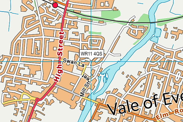 WR11 4QS map - OS VectorMap District (Ordnance Survey)