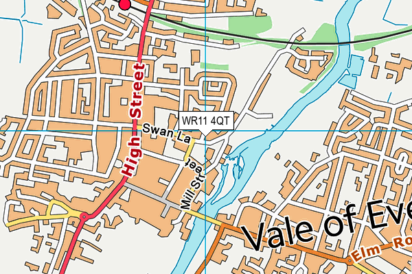 WR11 4QT map - OS VectorMap District (Ordnance Survey)