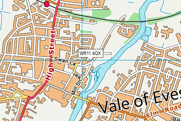WR11 4QX map - OS VectorMap District (Ordnance Survey)