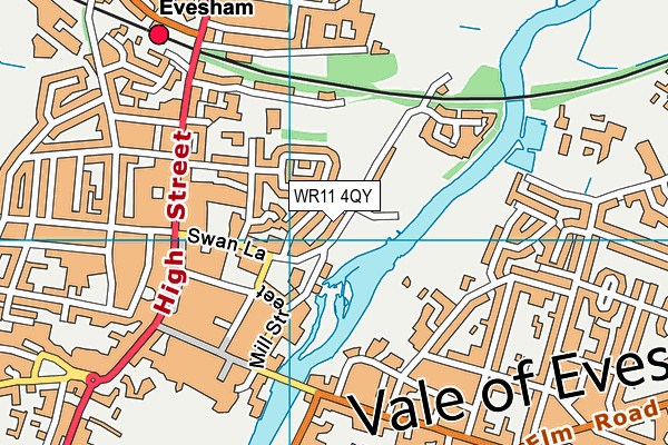 WR11 4QY map - OS VectorMap District (Ordnance Survey)