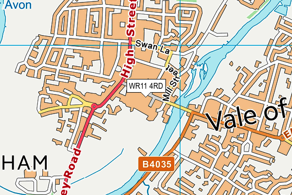 WR11 4RD map - OS VectorMap District (Ordnance Survey)