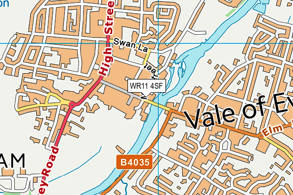 WR11 4SF map - OS VectorMap District (Ordnance Survey)