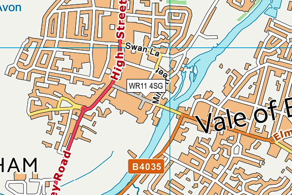 WR11 4SG map - OS VectorMap District (Ordnance Survey)