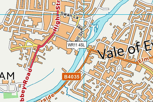 WR11 4SL map - OS VectorMap District (Ordnance Survey)