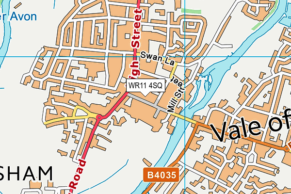 WR11 4SQ map - OS VectorMap District (Ordnance Survey)