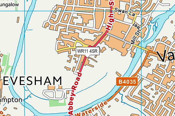 WR11 4SR map - OS VectorMap District (Ordnance Survey)