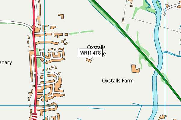 WR11 4TS map - OS VectorMap District (Ordnance Survey)