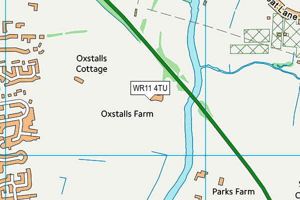 WR11 4TU map - OS VectorMap District (Ordnance Survey)