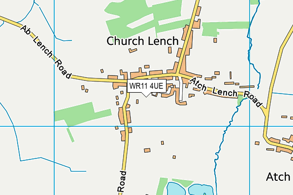 Church Lench CofE First School map (WR11 4UE) - OS VectorMap District (Ordnance Survey)