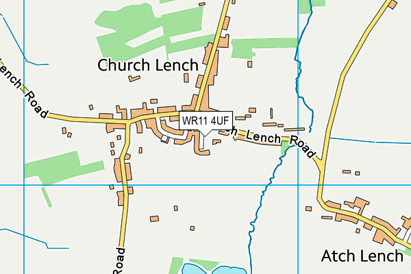 WR11 4UF map - OS VectorMap District (Ordnance Survey)