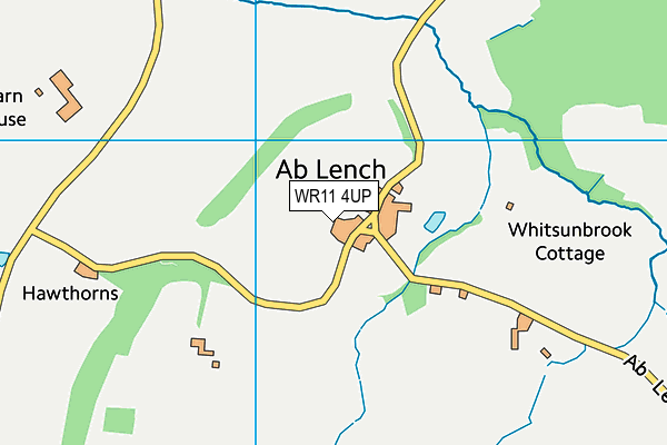 WR11 4UP map - OS VectorMap District (Ordnance Survey)