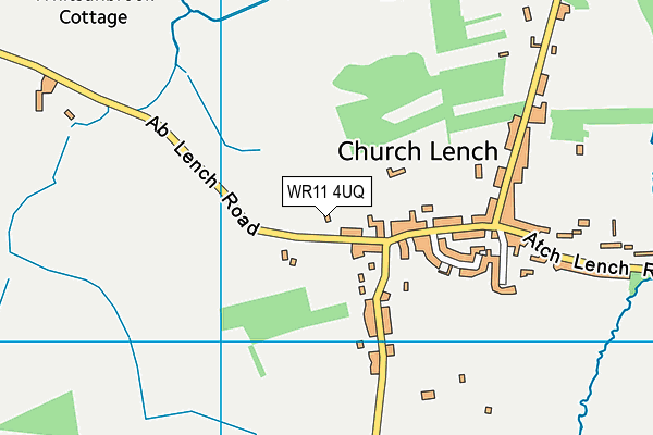 The Lenches Sport & Recreation Club map (WR11 4UQ) - OS VectorMap District (Ordnance Survey)
