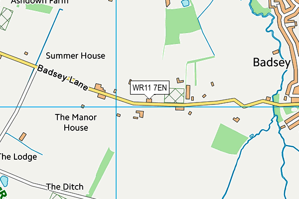 WR11 7EN map - OS VectorMap District (Ordnance Survey)