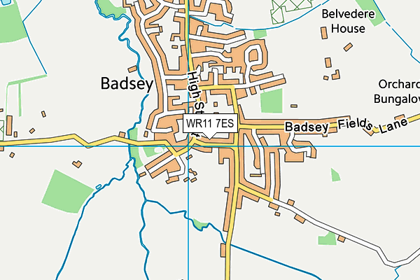 Badsey First School map (WR11 7ES) - OS VectorMap District (Ordnance Survey)