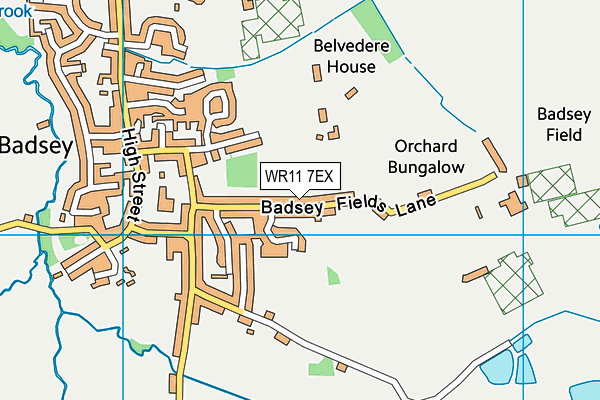 WR11 7EX map - OS VectorMap District (Ordnance Survey)
