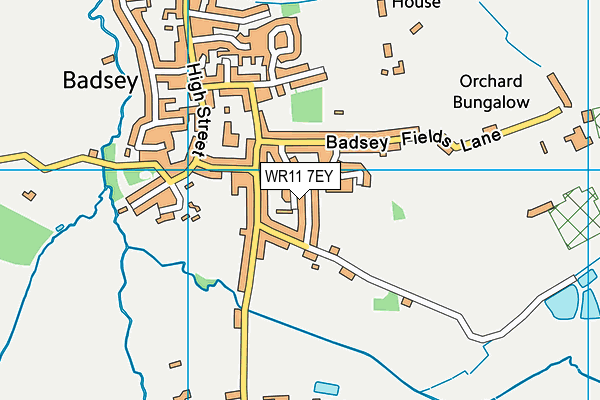WR11 7EY map - OS VectorMap District (Ordnance Survey)