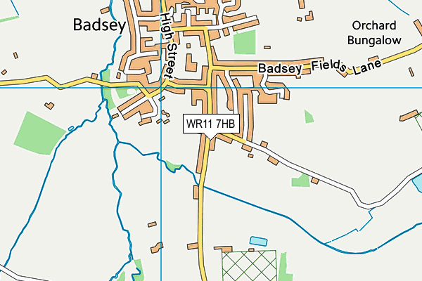 WR11 7HB map - OS VectorMap District (Ordnance Survey)