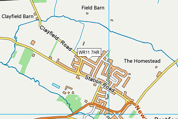 WR11 7HR map - OS VectorMap District (Ordnance Survey)