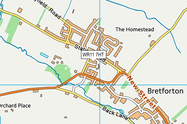 WR11 7HT map - OS VectorMap District (Ordnance Survey)