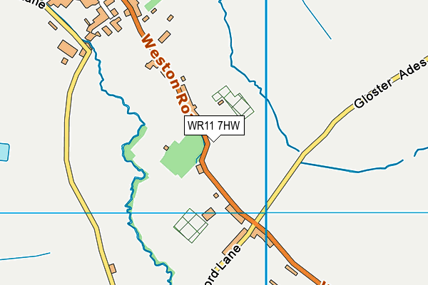 WR11 7HW map - OS VectorMap District (Ordnance Survey)