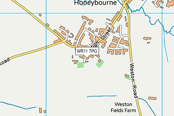 The Leys map (WR11 7PG) - OS VectorMap District (Ordnance Survey)