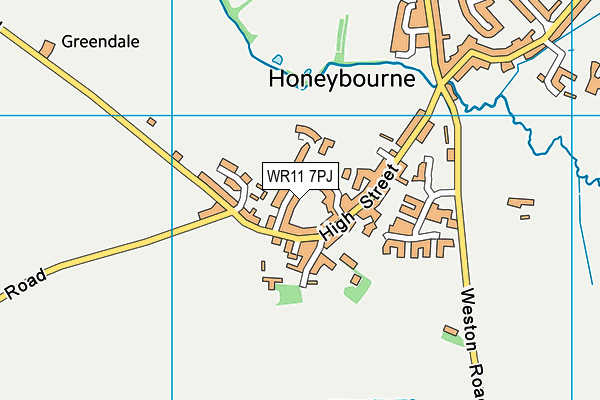 Honeybourne Primary Academy map (WR11 7PJ) - OS VectorMap District (Ordnance Survey)