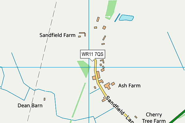 WR11 7QS map - OS VectorMap District (Ordnance Survey)