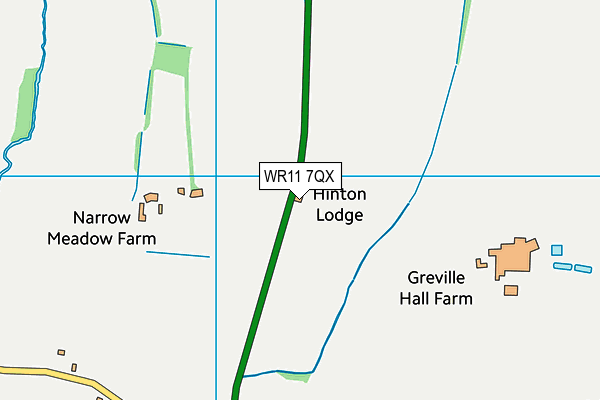 WR11 7QX map - OS VectorMap District (Ordnance Survey)
