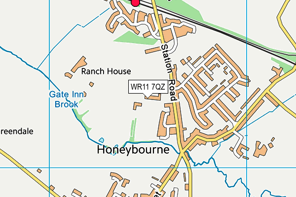 WR11 7QZ map - OS VectorMap District (Ordnance Survey)