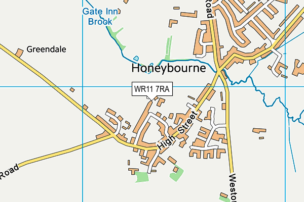 WR11 7RA map - OS VectorMap District (Ordnance Survey)