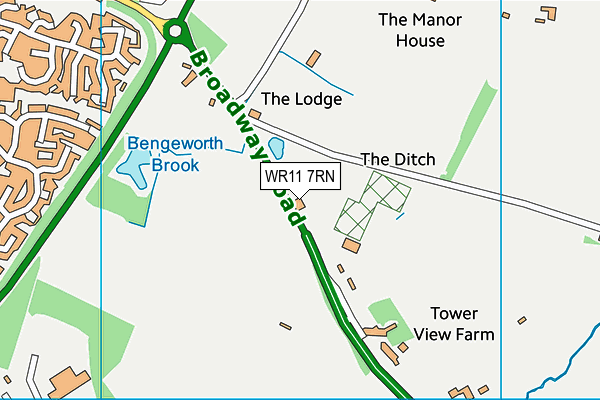 WR11 7RN map - OS VectorMap District (Ordnance Survey)