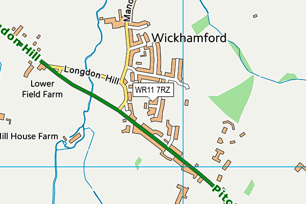 WR11 7RZ map - OS VectorMap District (Ordnance Survey)